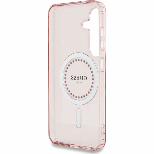 Originalni GUESS ovitek GUHMS25SPFTDTEP za Samsung Galaxy S25 5G - MagSafe - roza s kristalčki - Image 7
