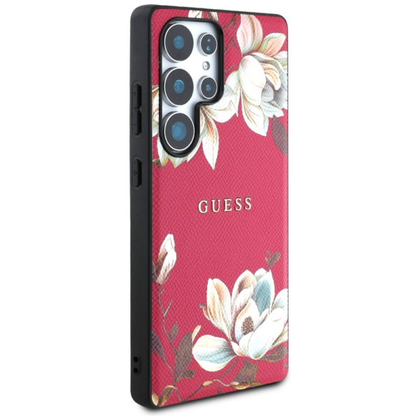 Originalni GUESS ovitek za Samsung Galaxy S25 Ultra 5G - MagSafe - Printed Flower - pink - GUHMS25LPGNMPLMF - Image 4