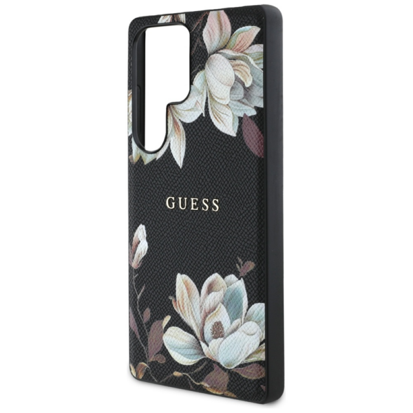 Originalni GUESS ovitek za Samsung Galaxy S25 Ultra 5G - MagSafe - Printed Flower - črn - GUHMS25LPGNMPLMK - Image 6