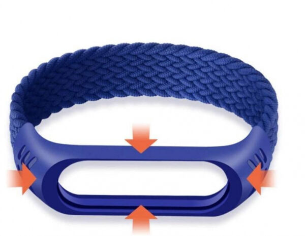 Pašček za uro Xiaomi Mi Band 3 ali 4 - pleten rdeč - Image 3