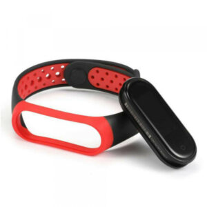 Pašček za uro Xiaomi Mi Band 5 in 6 - črno rdeč