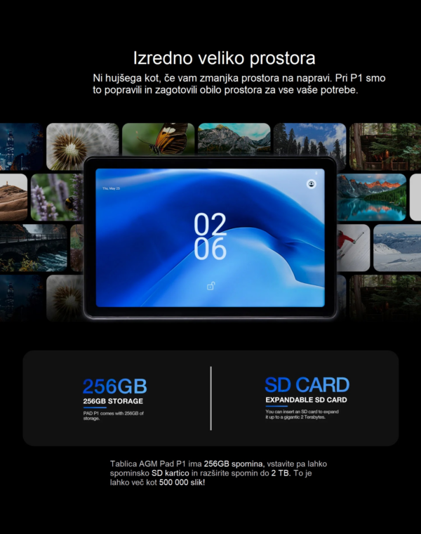 AGM tablica P1 Pad vodoodporna in odporna na prah IP68 8GB / 256GB - Image 14