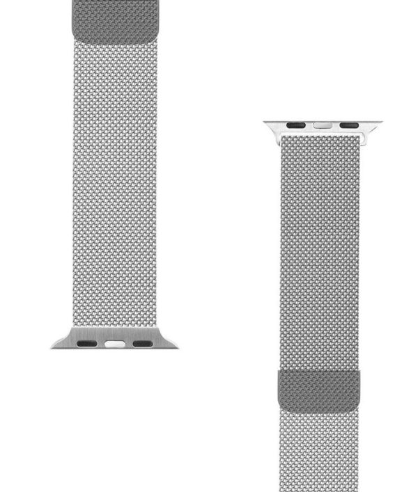 Pašček za uro Apple Watch 1, 2, 3, 4, 5, 6, SE 42/44/48 mm - kromiran srebrn