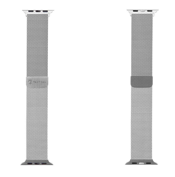 Pašček za uro Apple Watch 1, 2, 3, 4, 5, 6, SE 42/44/48 mm - kromiran srebrn - Image 2