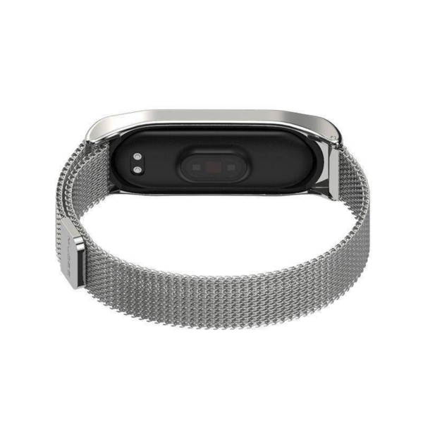 Pašček za uro Xiaomi Mi Band 3 in 4 - kromiran srebrn - Image 4