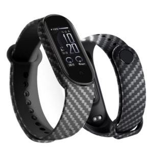 Pašček za uro Xiaomi Mi Band 5, 6 in 7 - črn carbon