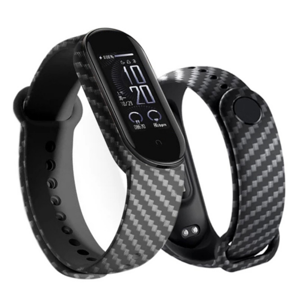 Pašček za uro Xiaomi Mi Band 5, 6 in 7 - črn carbon