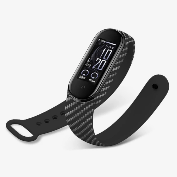 Pašček za uro Xiaomi Mi Band 5, 6 in 7 - črn carbon - Image 2