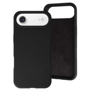 Silikonski ovitek za iPhone 17 Air - mat liquid - črn
