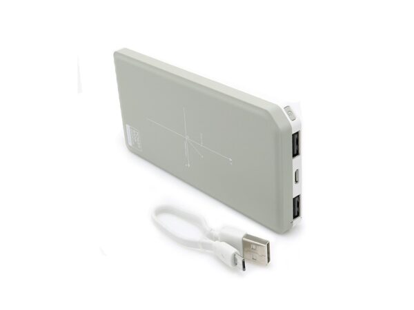 Remax zunanja baterija powerbank 10000 mAh z brezžičnim polnjenjem PPP-33 - sivo bel - Image 2