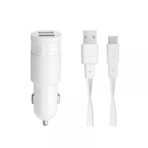 RIVACASE avtopolnilec PS4223 3,4A s kablom 1m Type C - bel