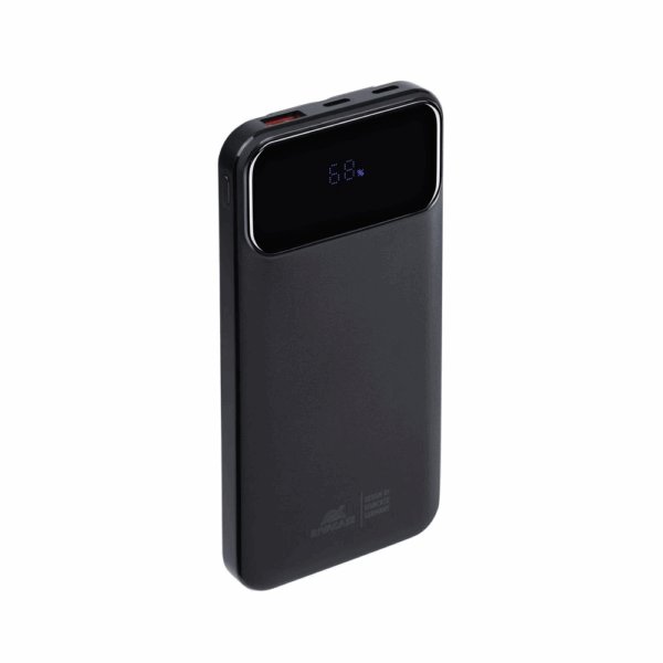 RIVACASE prenosna baterija/powerbank VA2211 10.000 mAh 22,5W, z LCD ekranom in 3x podatkovni kabli (Type-C, Lightning, USB-A) - za vse telefone in tablice - Image 2