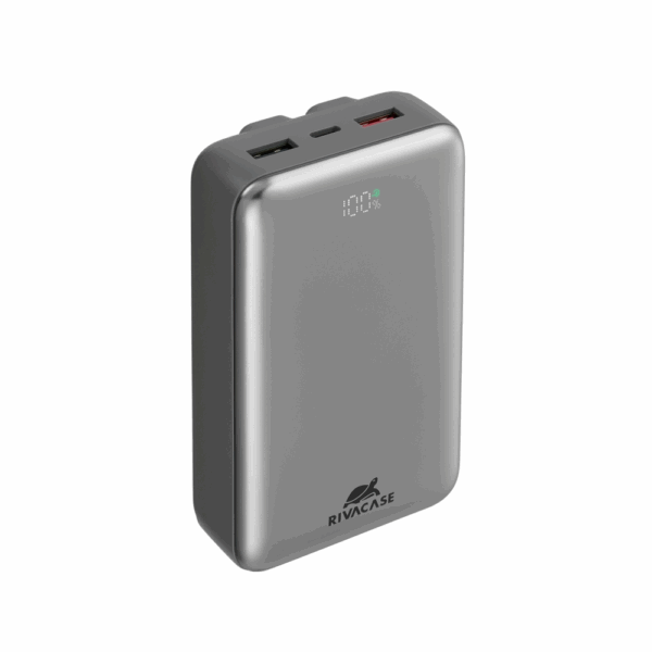 RIVACASE prenosna baterija/powerbank VA2612 20.000 mAh 30W, z LCD ekranom in 2x podatkovni kabel (Type-C, Lightning)  - za vse telefone in tablice - Image 2