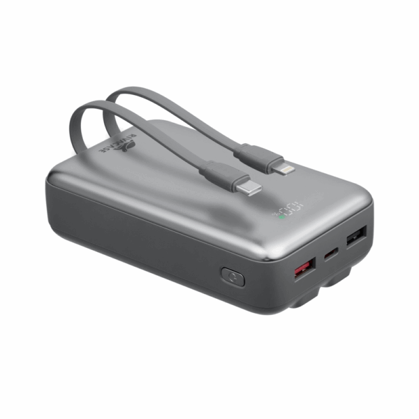 RIVACASE prenosna baterija/powerbank VA2612 20.000 mAh 30W, z LCD ekranom in 2x podatkovni kabel (Type-C, Lightning)  - za vse telefone in tablice - Image 7