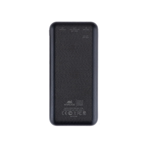 RIVACASE zunanja baterija powerbank 20.000 mAh VA2580 Quick Charge / PD 20W z LCD-jem črn - Image 2