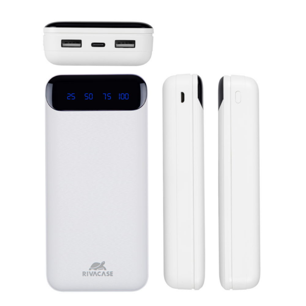 RIVACASE zunanja baterija powerbank 20.000 mAh VA2280 z LCD-jem bel - Image 4