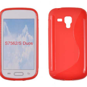 S silikonski ovitek Samsung Galaxy S duos 3 G313, TREND 2 S7570/S7572, ACE 4 rdeč