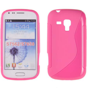 S silikonski ovitek Samsung Galaxy S duos 3 G313, TREND 2 S7570/S7572, ACE 4 pink