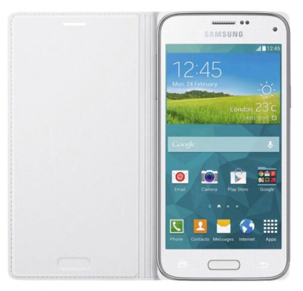 SAMSUNG original preklopna torbica EF-FG800BB SAMSUNG Galaxy S5 MINI bela - Image 2