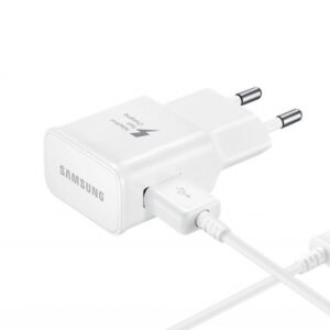 SAMSUNG HIŠNI POLNILEC 220V adapter EP-TA20 15W z USB data kablom SAMSUNG Galaxy S6  - bel