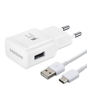 SAMSUNG HIŠNI POLNILEC EP-TA20 z USB Type C - bel