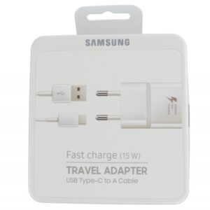 SAMSUNG HIŠNI POLNILEC EP-TA20 15W z USB Type C - bel
