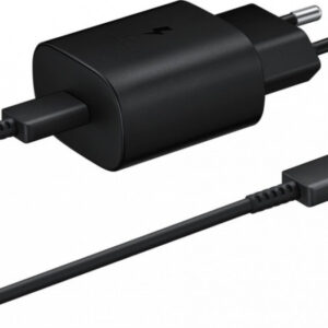 SAMSUNG HIŠNI POLNILEC EP-TA800XBE Super Fast Charge (Type C) in podatkovni kabel EP-DA705BBE (Type C - Type C) - črn