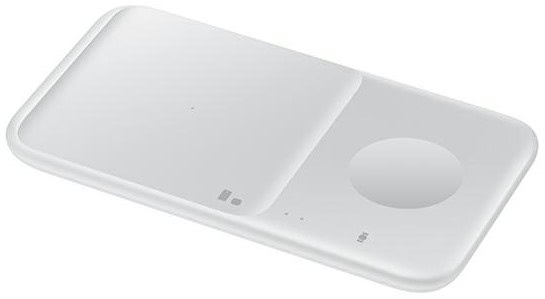 SAMSUNG original brezžična polnilna postaja 9W, brezžični polnilec EP-P4300TWE DUO PAD bel (z adapterjem 220V TA20)
