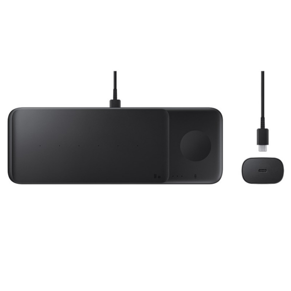 Samsung original brezžična polnilna postaja Trio Pad 9W brezžični polnilec EP-P6300TBE s polnilcem 25W TA800 - črn - Image 2