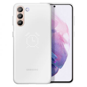 SAMSUNG original LED ovitek EF-KG996CWE za SAMSUNG Galaxy S21 Plus G996 - bela zaščita zadnjega dela