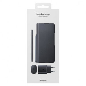 SAMSUNG original Note Package EF-FF92KKB za SAMSUNG Galaxy Z Fold 3 F926 - črn ovitek, polnilec adapter TA800 25W, pisalo - črn