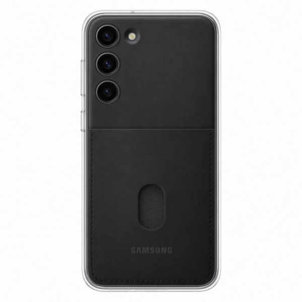 SAMSUNG original ovitel Frame Cover EF-MS916CBE za Samsung Galaxy S23 Plus 5G - prozoren bumper s steklom zadaj ali za kartico črn - Image 2