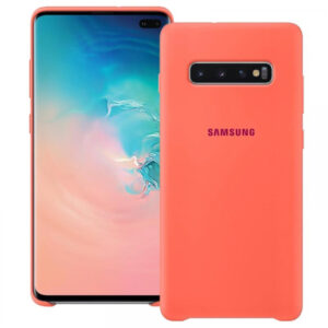 SAMSUNG original silikonski ovitek EF-PG975THE za SAMSUNG Galaxy S10 Plus G975 - marelična