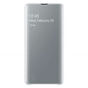 SAMSUNG original torbica Clear View EF-ZG973CWE za SAMSUNG Galaxy S10 G973 - bela