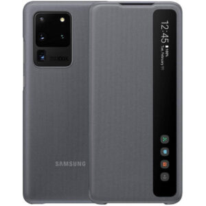 SAMSUNG original torbica Clear View EF-ZG988CJE za SAMSUNG Galaxy S20 Ultra G988 - siva