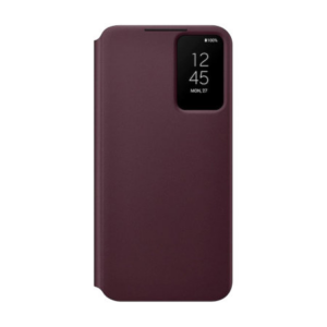 Samsung original torbica Clear View EF-ZS906CEE za Samsung Galaxy S22 Plus 5G - bordo rdeča