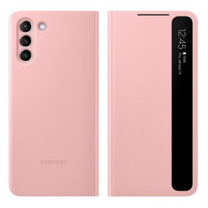 SAMSUNG original torbica Clear View EF-ZG996CPE za SAMSUNG Galaxy S21 Plus G996 - roza