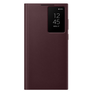 Samsung original torbica Clear View EF-ZS908CEE za Samsung Galaxy S22 Ultra 5G - bordo rdeča