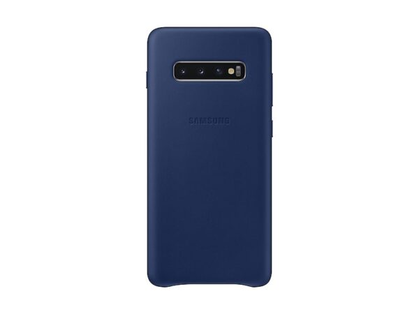 SAMSUNG original usnjen ovitek EF-VG975LNE za SAMSUNG Galaxy S10 Plus G975 - modra zaščita zadnjega dela