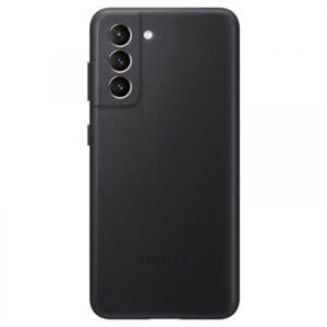 SAMSUNG original usnjen ovitek EF-VG996LBE za SAMSUNG Galaxy S21 Plus G996 - zaščita zadnjega dela - črn