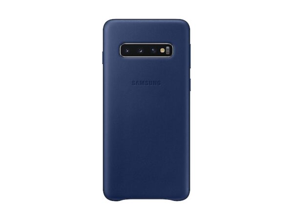 SAMSUNG original usnjen ovitek EF-VG973LNE za SAMSUNG Galaxy S10 G973 - zaščita zadnjega dela - navy modra