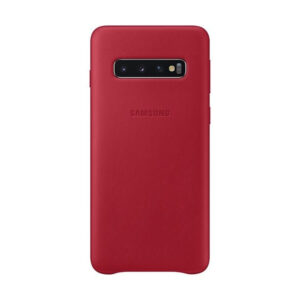 SAMSUNG original usnjen ovitek EF-VG973LRE za SAMSUNG Galaxy S10 G973 - rdeča zaščita zadnjega dela