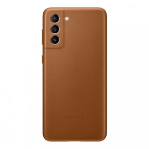 SAMSUNG original usnjen ovitek EF-VG991LAE za SAMSUNG Galaxy S21 G991 - zaščita zadnjega dela - rjav