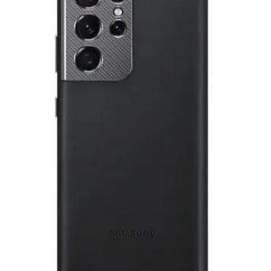 SAMSUNG original usnjen ovitek EF-VG998LBE za SAMSUNG Galaxy S21 Ultra G998 - zaščita zadnjega dela - črn