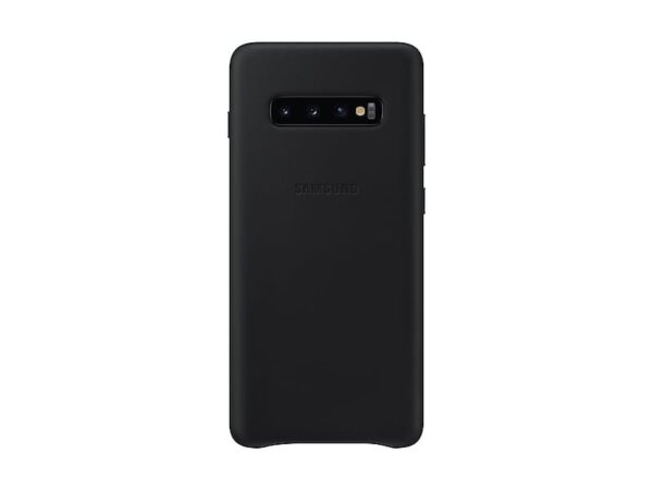 SAMSUNG original usnjen ovitek EF-VG975LBE za SAMSUNG Galaxy S10 Plus G975 - zaščita zadnjega dela - črna