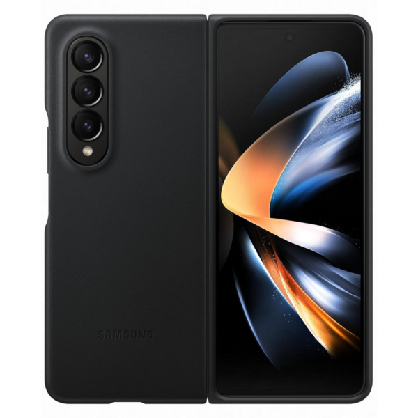 SAMSUNG original usnjen ovitek EF-VF936LBE za SAMSUNG Galaxy Z Fold 4 - zaščita zadnjega dela - črn