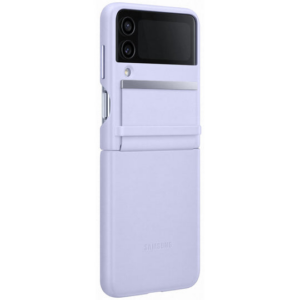 SAMSUNG original usnjen ovitek EF-VF721LLE za SAMSUNG Galaxy Z Flip 4 F721 - zaščita zadnjega dela - lila