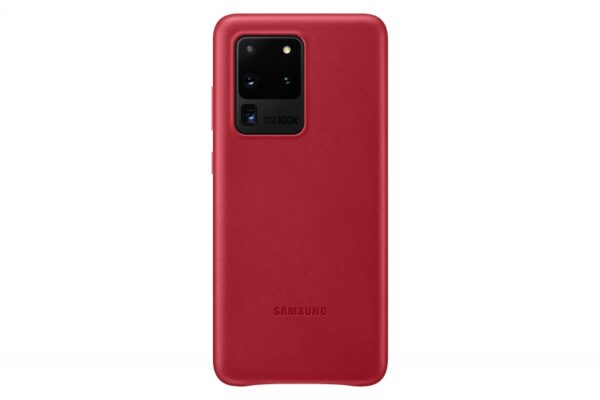SAMSUNG original usnjen ovitek EF-VG988LRE za SAMSUNG Galaxy S20 Ultra - zaščita zadnjega dela - rdeč - Image 2