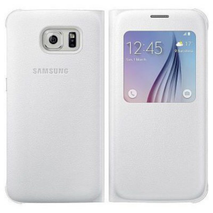 SAMSUNG original S-View EF-CG920PWE preklopna torbica SAMSUNG Galaxy S6 G920 bela