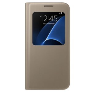 SAMSUNG original S-View EF-CG930PFE preklopna torbica SAMSUNG Galaxy S7 G930 zlata